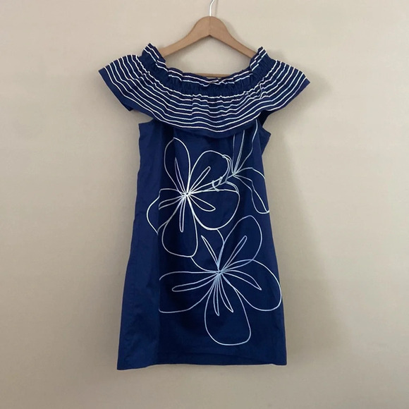 Parker- Jody Off the Shoulder Shift Dress - Picture 6 of 10